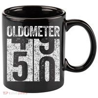 Oldometer 50 50th Birthday 11oz C Handle Ceramic Mug