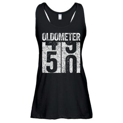 Oldometer 50 50th Birthday Ladies Essential Flowy Tank