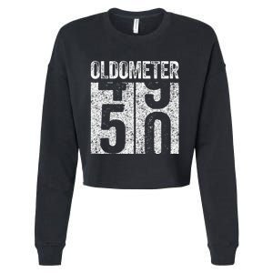 Oldometer 50 50th Birthday Cropped Pullover Crew