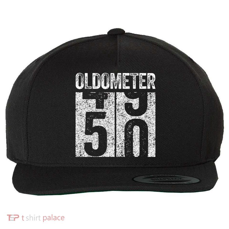 Oldometer 50 50th Birthday Wool Snapback Cap