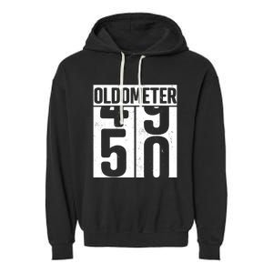 Oldometer 50 50th Birthday Oldometer Garment-Dyed Fleece Hoodie