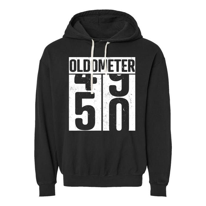 Oldometer 50 50th Birthday Oldometer Garment-Dyed Fleece Hoodie