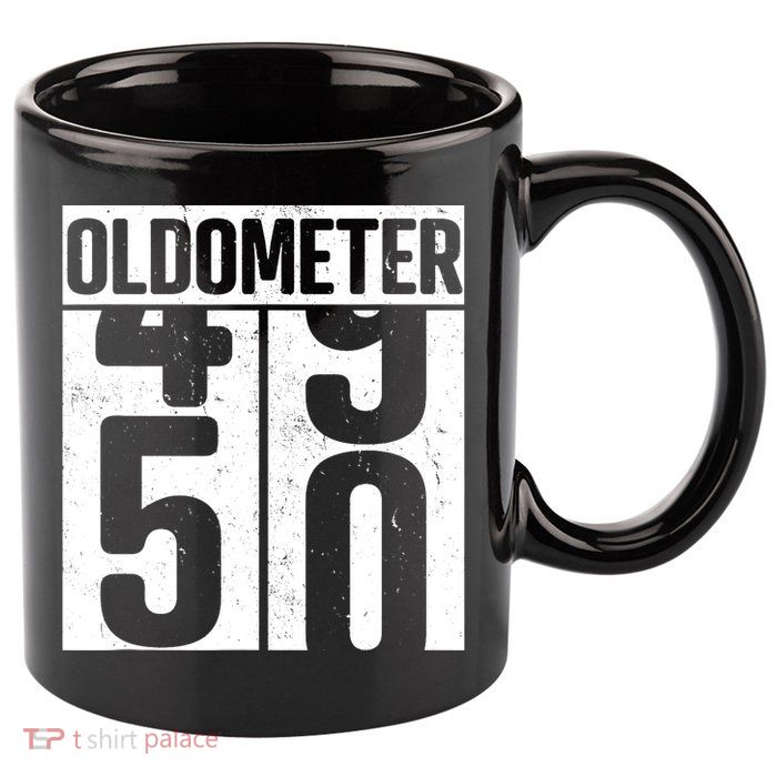 Oldometer 50 50th Birthday Oldometer 11oz C Handle Ceramic Mug