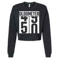 Oldometer 50 50th Birthday Oldometer Cropped Pullover Crew