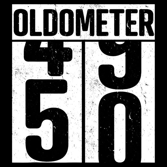 Oldometer 50 50th Birthday Oldometer Cropped Pullover Crew