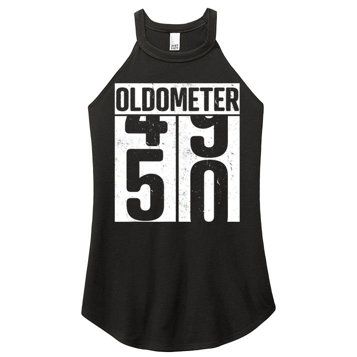 Oldometer 50 50th Birthday Oldometer Women's Perfect Tri Rocker Tank