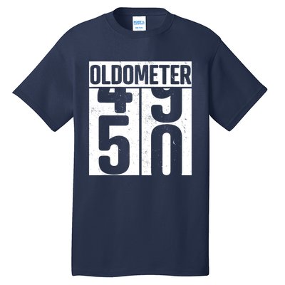 Oldometer 50 50th Birthday Oldometer Tall T-Shirt