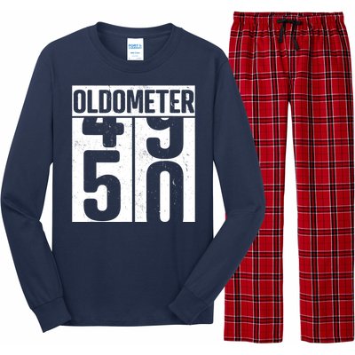 Oldometer 50 50th Birthday Oldometer Long Sleeve Pajama Set