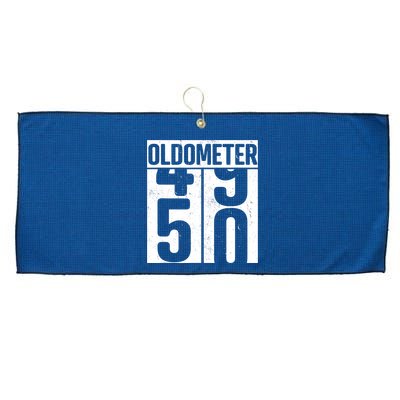 Oldometer 50 50th Birthday Oldometer Large Microfiber Waffle Golf Towel