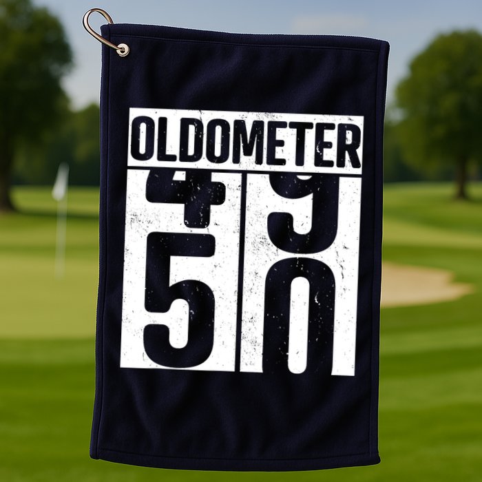 Oldometer 50 50th Birthday Oldometer Golf Towel