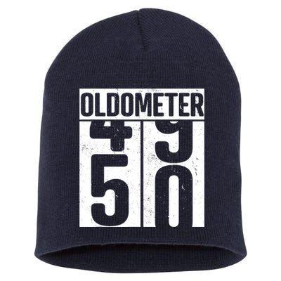 Oldometer 50 50th Birthday Oldometer Short Acrylic Beanie