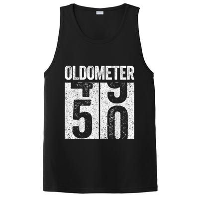 Oldometer 50 50th Birthday Shirt shirt PosiCharge Competitor Tank