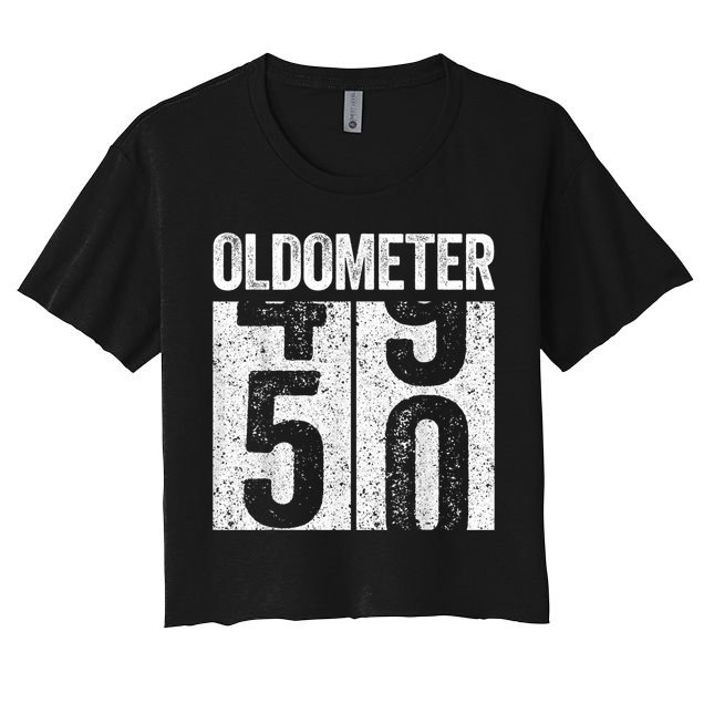 Oldometer 50 50th Birthday Shirt shirt Crop Top