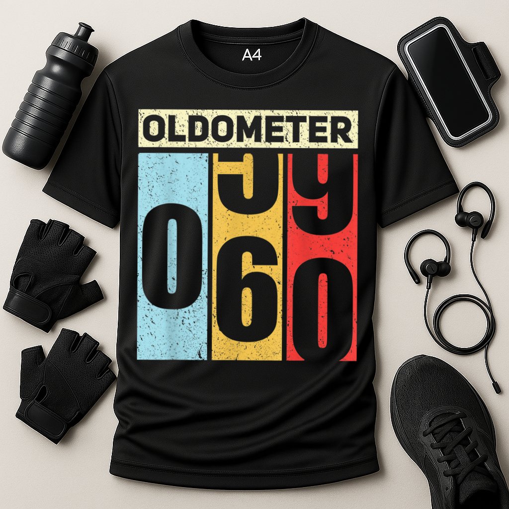 Oldometer 59-60 Funny 60th Birthday Odometer Gift Oldometer Performance Shirt
