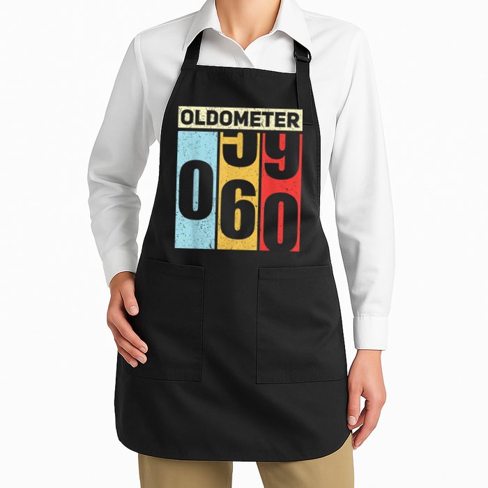 Oldometer 59-60 Funny 60th Birthday Odometer Gift Oldometer Apron