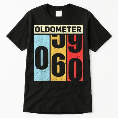 Oldometer 59-60 Funny 60th Birthday Odometer Gift Oldometer Tall T-Shirt