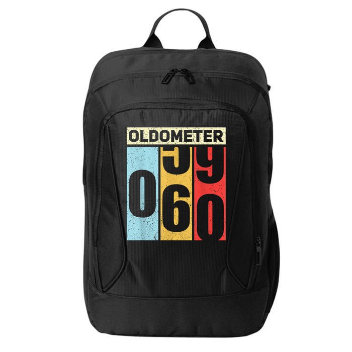 Oldometer 59-60 Funny 60th Birthday Odometer Gift Oldometer City Backpack