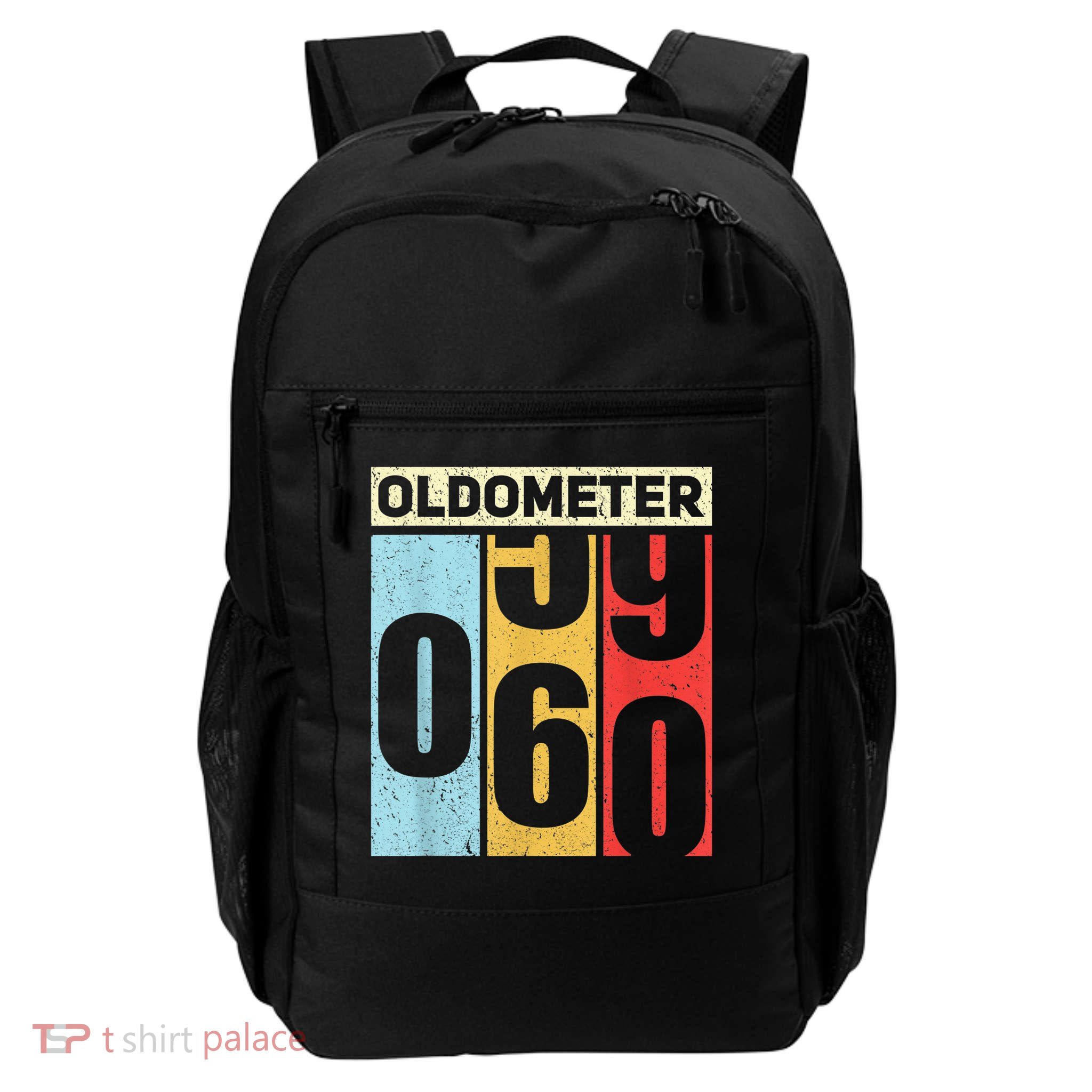Oldometer 59-60 Funny 60th Birthday Odometer Gift Oldometer Daily Commute Backpack