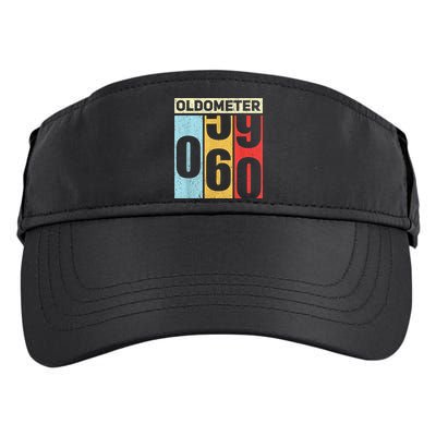 Oldometer 59-60 Funny 60th Birthday Odometer Gift Oldometer Adult Drive Performance Visor