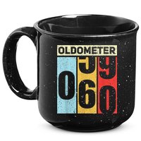 Oldometer 59-60 Funny 60th Birthday Odometer Gift Oldometer 15oz Campfire Ceramic Mug
