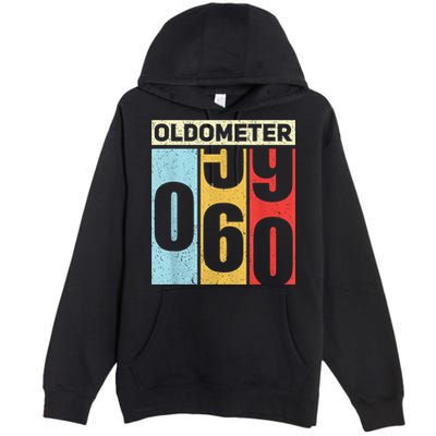 Oldometer 59-60 Funny 60th Birthday Odometer Gift Oldometer Premium Pullover Hoodie