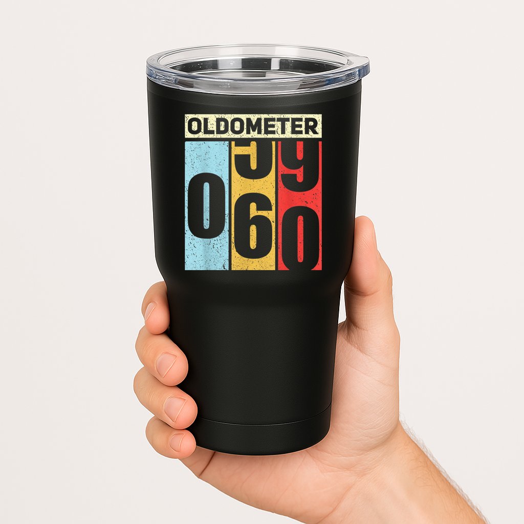Oldometer 59-60 Funny 60th Birthday Odometer Gift Oldometer Tumbler