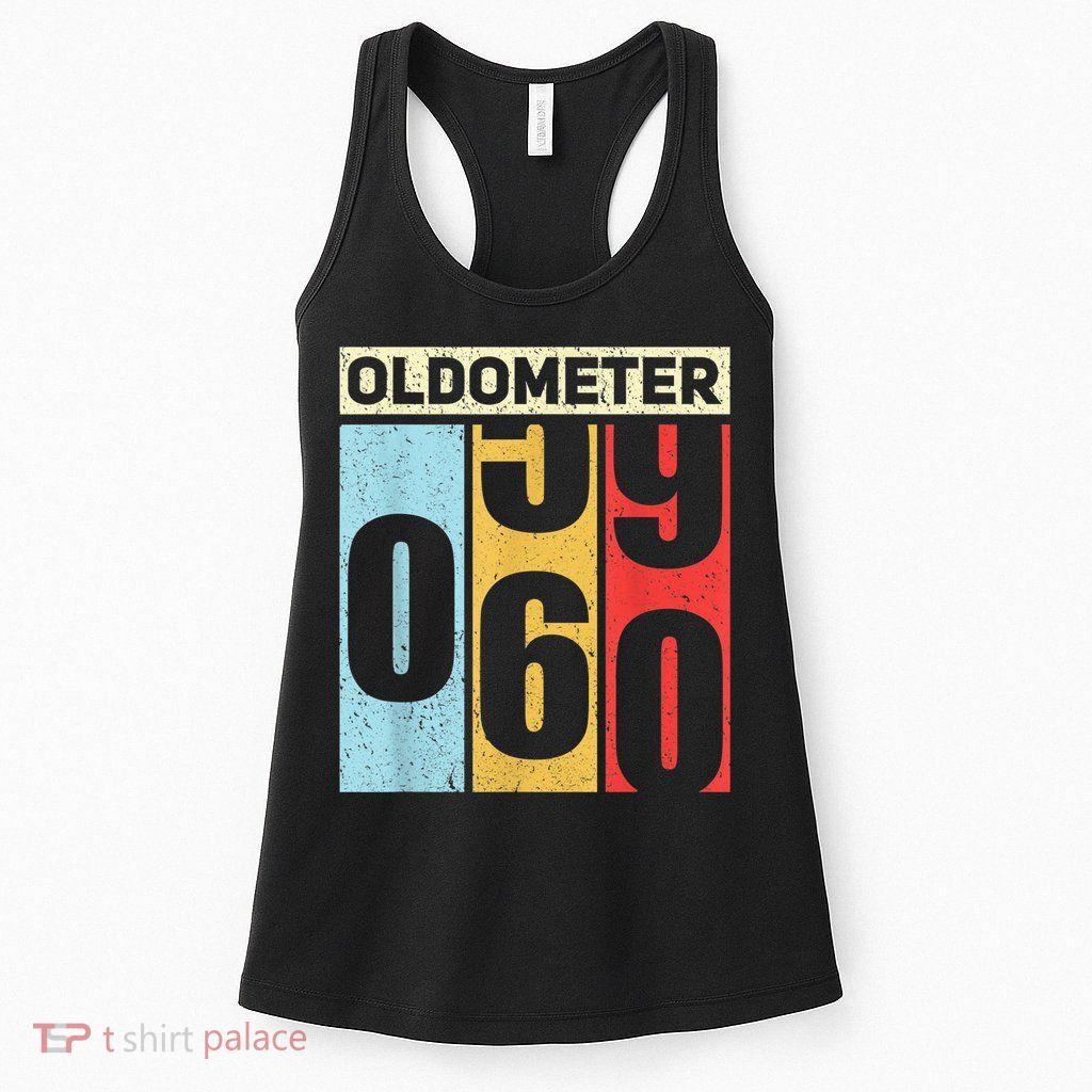 Oldometer 59-60 Funny 60th Birthday Odometer Gift Oldometer Womens Tank Top
