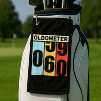 Oldometer 59-60 Funny 60th Birthday Odometer Gift Oldometer Golf Towel