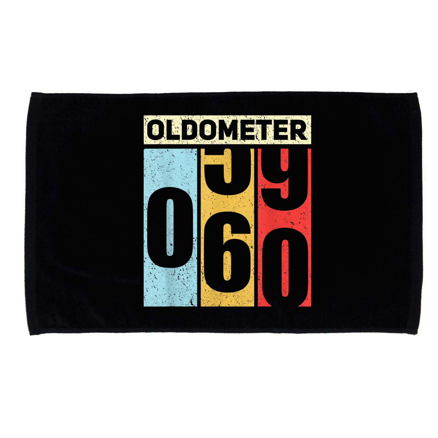 Oldometer 59-60 Funny 60th Birthday Odometer Gift Oldometer Microfiber Hand Towel