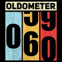 Oldometer 59-60 Funny 60th Birthday Odometer Gift Oldometer Cropped Pullover Crew