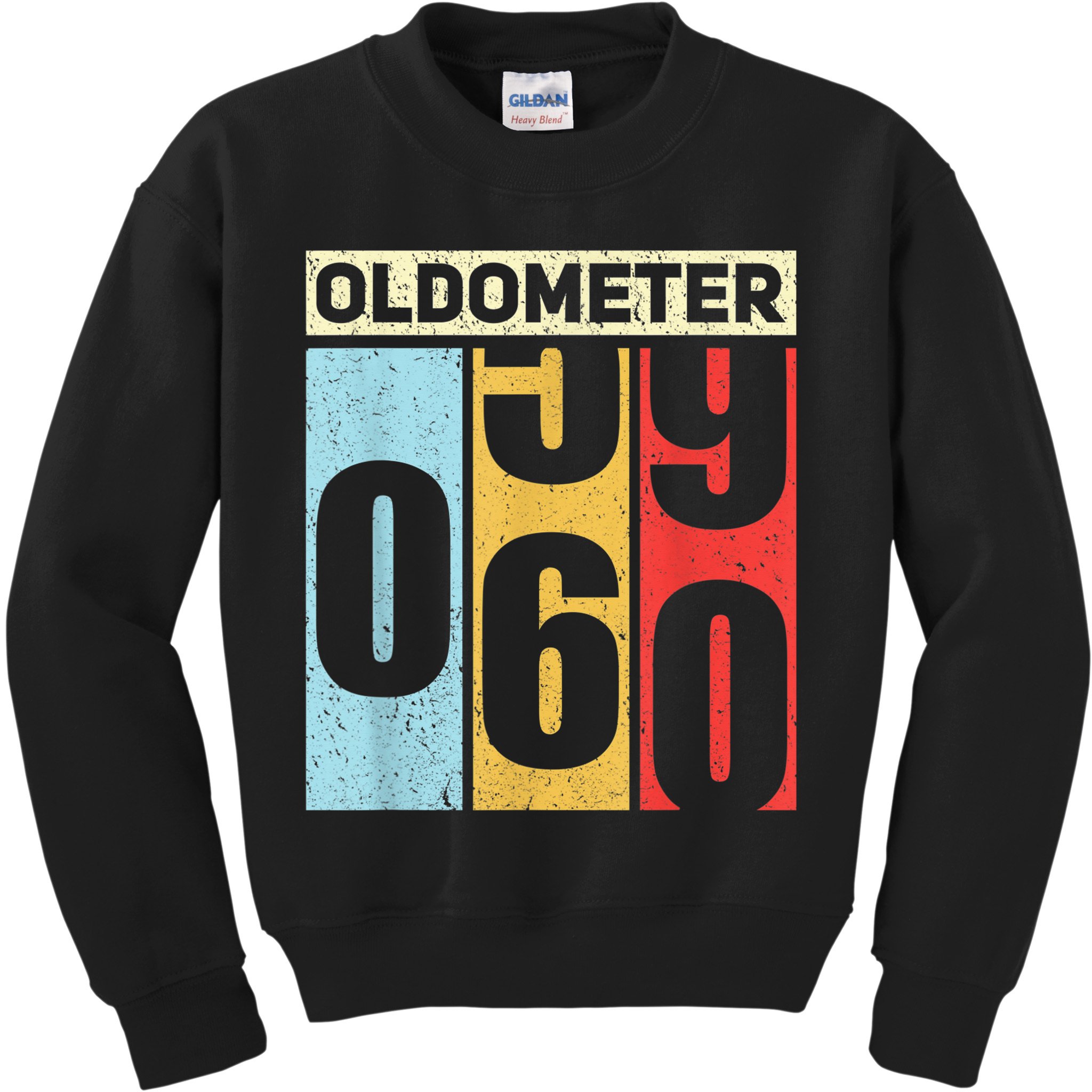 Oldometer 59-60 Funny 60th Birthday Odometer Gift Oldometer Kids Sweatshirt