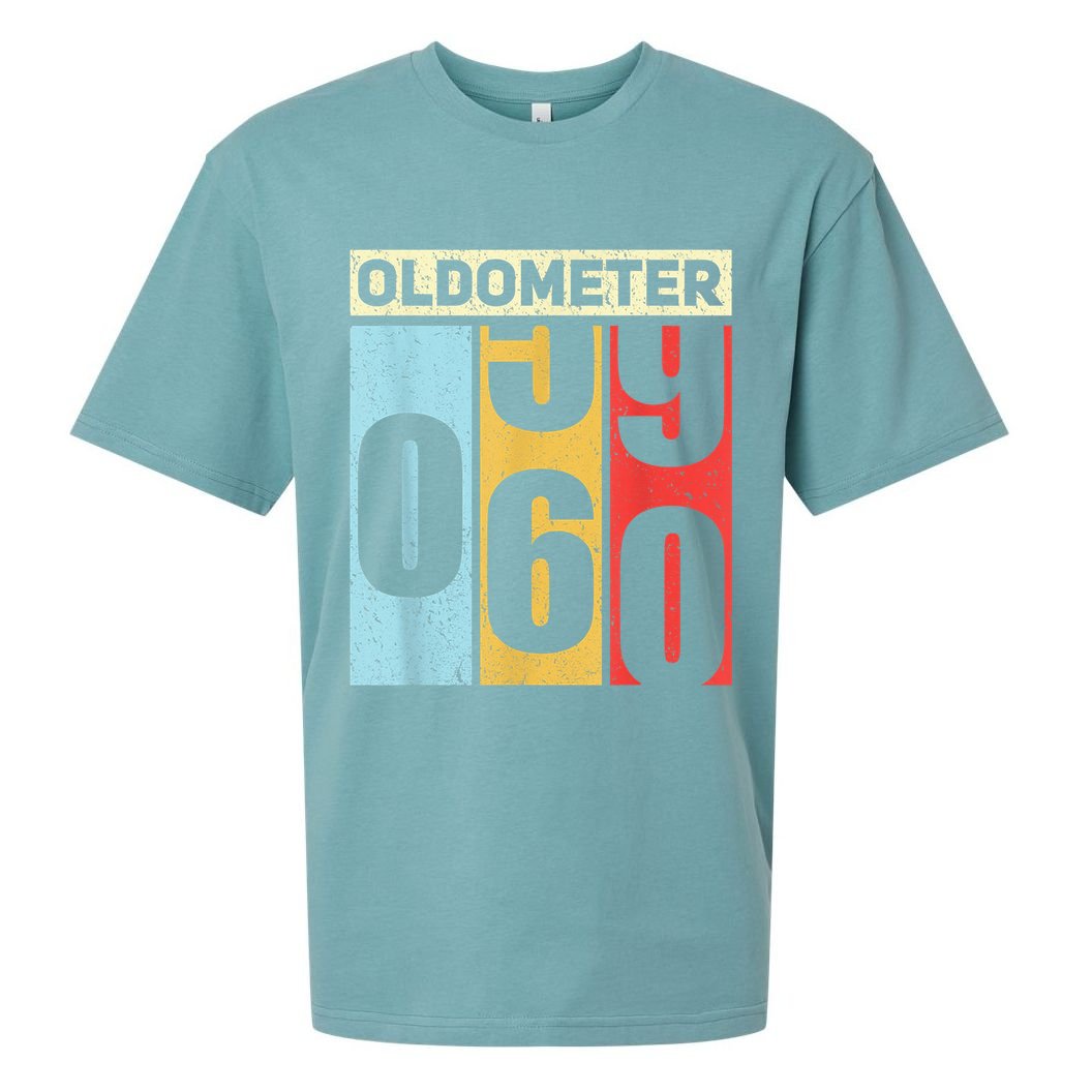 Oldometer 59-60 Funny 60th Birthday Odometer Gift Oldometer Sueded Cloud Jersey T-Shirt