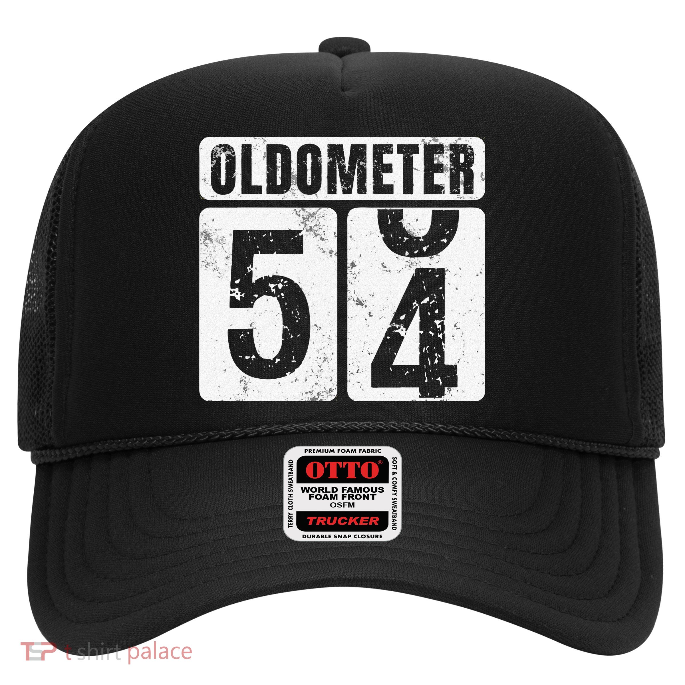 Oldometer 54 Vintage Funny 54th Birthday Gift Idea Trucker Hat