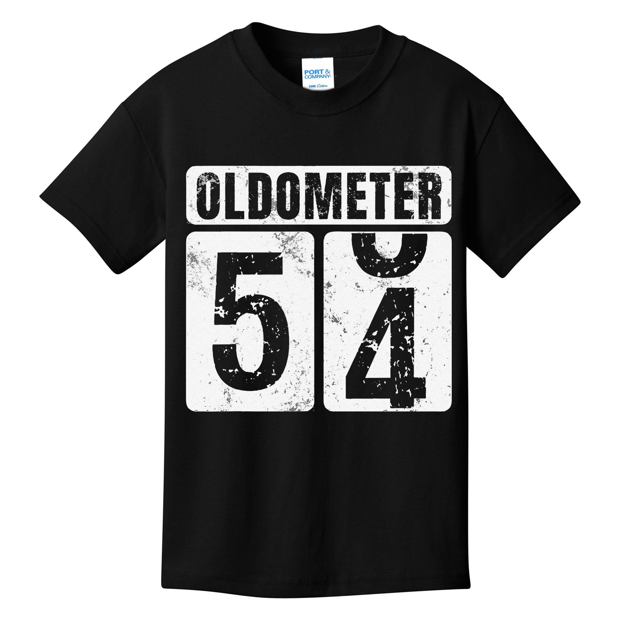 Oldometer 54 Vintage Funny 54th Birthday Gift Idea Kids T-Shirt
