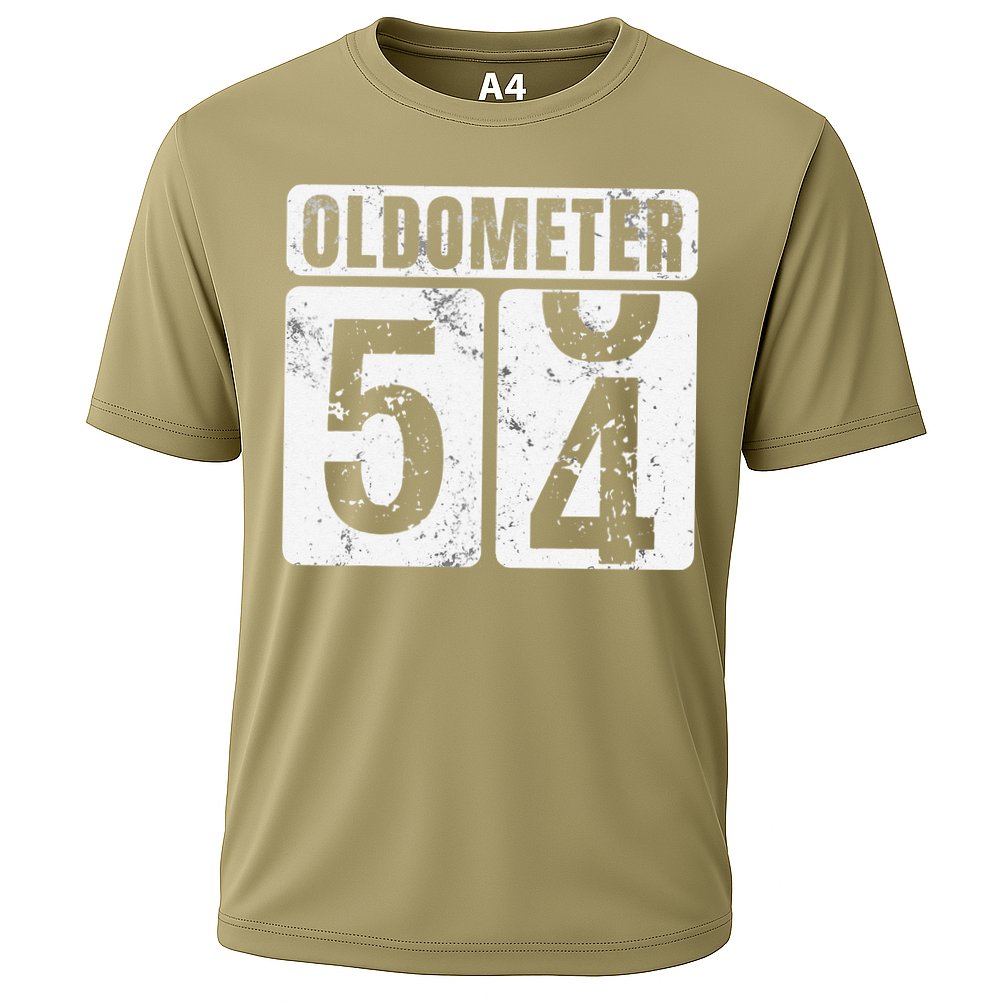 Oldometer 54 Vintage Funny 54th Birthday Gift Idea Cooling Performance Crew T-Shirt