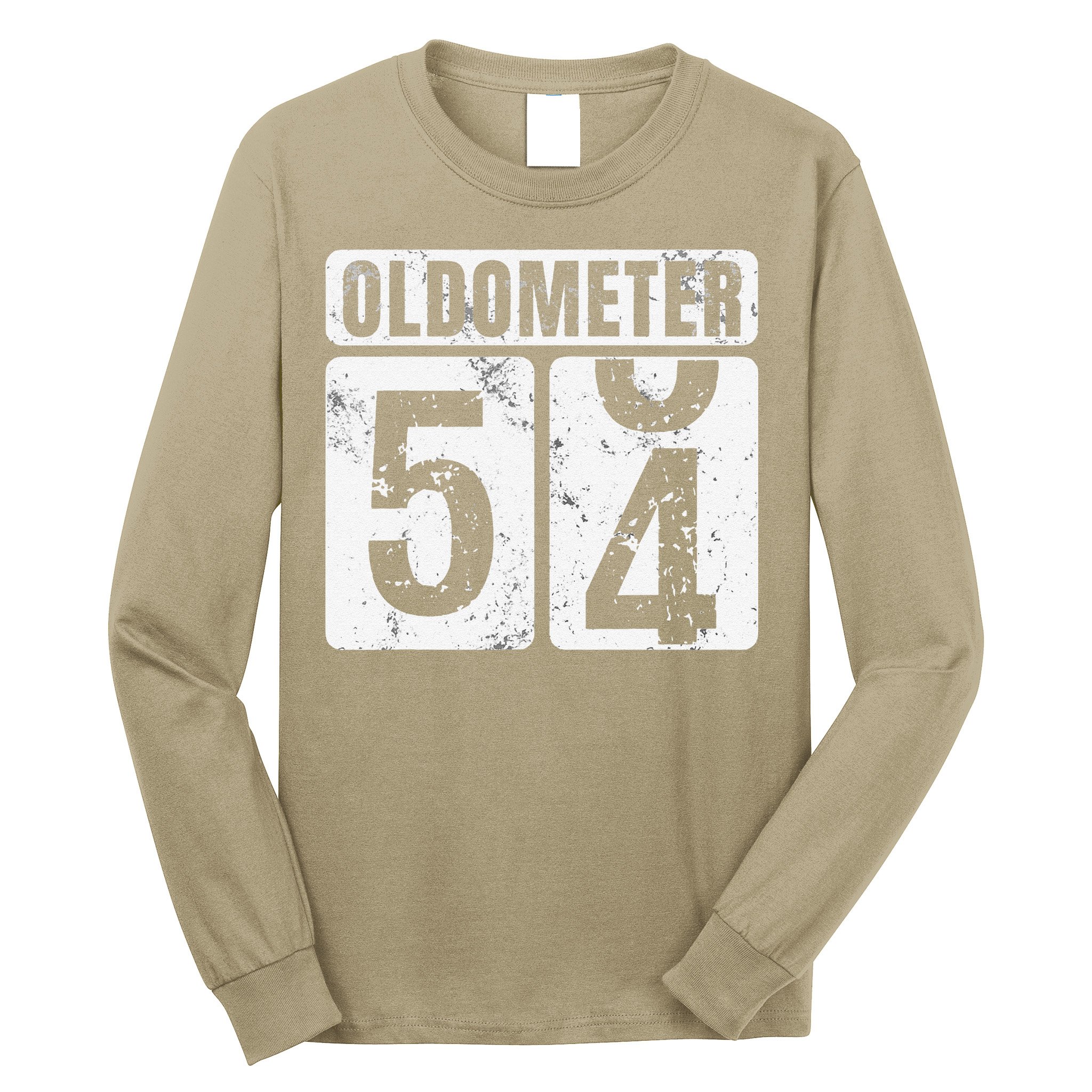 Oldometer 54 Vintage Funny 54th Birthday Gift Idea Long Sleeve Shirt