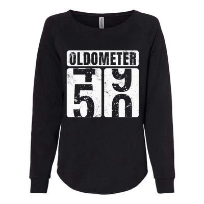 Oldometer 50 Vintage Funny 50th Birthday Gift Idea Womens California Wash Sweatshirt