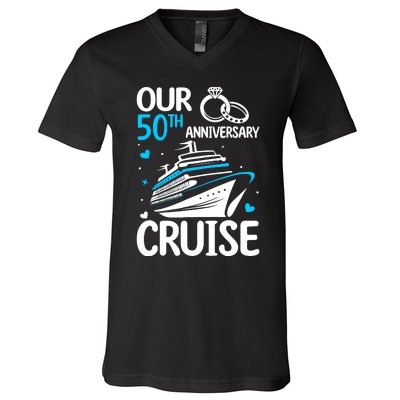 Our 50th Wedding Anniversary Cruise 50 Years Anniversary V-Neck T-Shirt