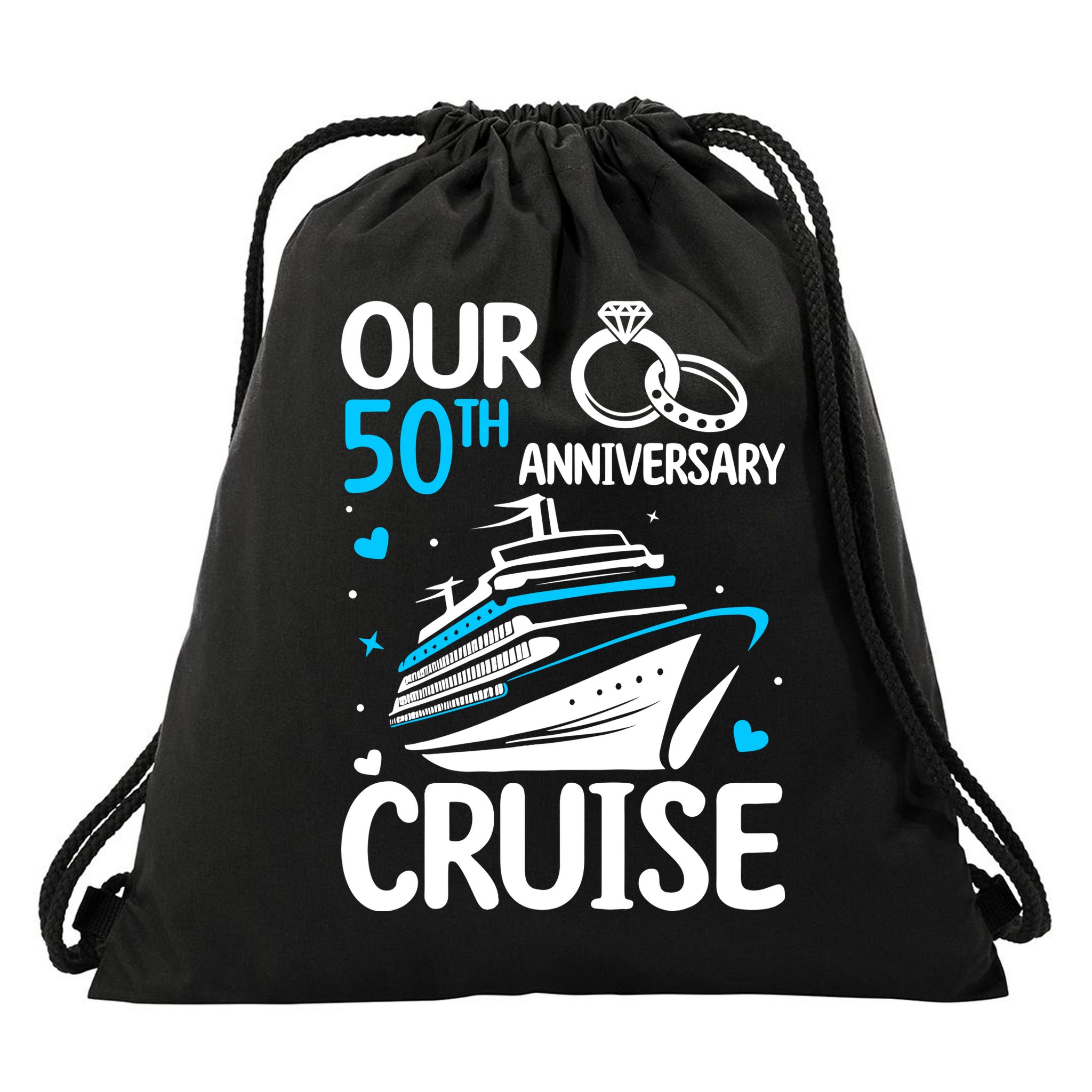 Our 50th Wedding Anniversary Cruise 50 Years Anniversary Drawstring Bag