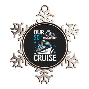 Our 50th Wedding Anniversary Cruise 50 Years Anniversary Metallic Star Ornament