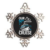 Our 50th Wedding Anniversary Cruise 50 Years Anniversary Metallic Star Ornament