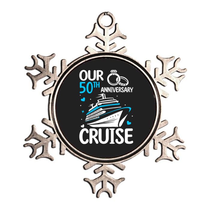 Our 50th Wedding Anniversary Cruise 50 Years Anniversary Metallic Star Ornament