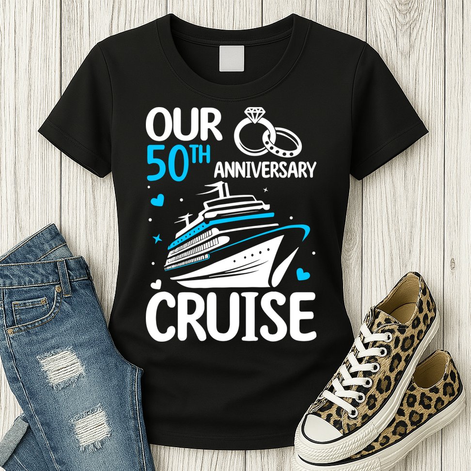 Our 50th Wedding Anniversary Cruise 50 Years Anniversary Womens T-Shirt