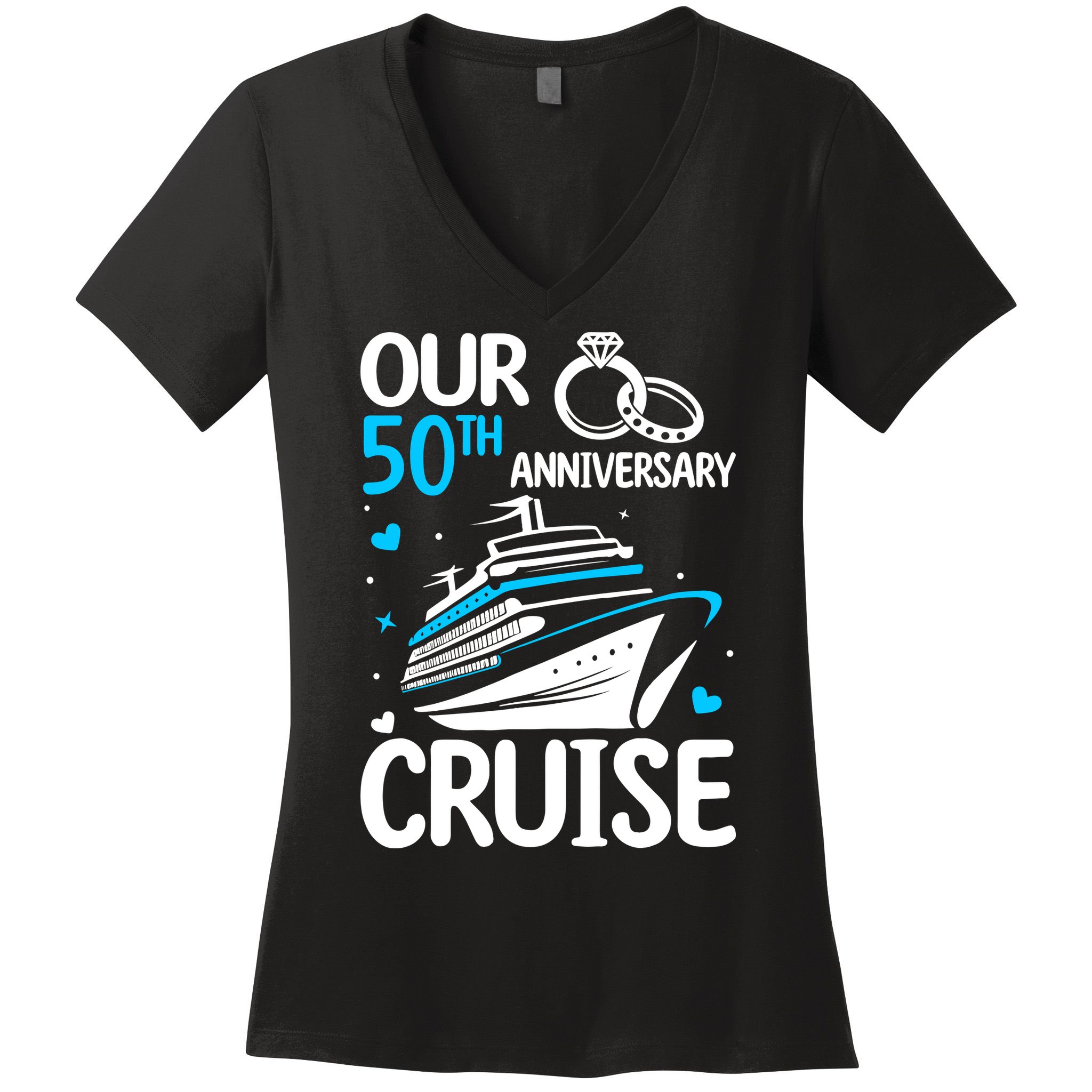 Our 50th Wedding Anniversary Cruise 50 Years Anniversary Women's V-Neck T-Shirt