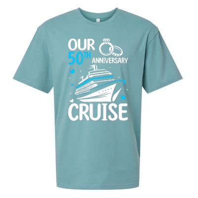 Our 50th Wedding Anniversary Cruise 50 Years Anniversary Sueded Cloud Jersey T-Shirt