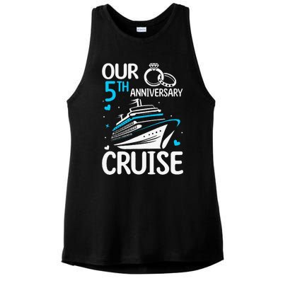 Our 5th Wedding Anniversary Cruise 5 Years Anniversary Ladies PosiCharge Tri-Blend Wicking Tank