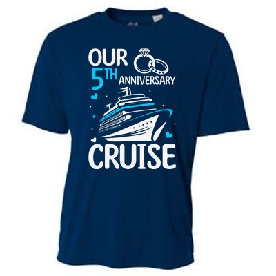 Our 5th Wedding Anniversary Cruise 5 Years Anniversary Cooling Performance Crew T-Shirt