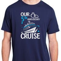 Our 5th Wedding Anniversary Cruise 5 Years Anniversary Adult ChromaSoft Performance T-Shirt