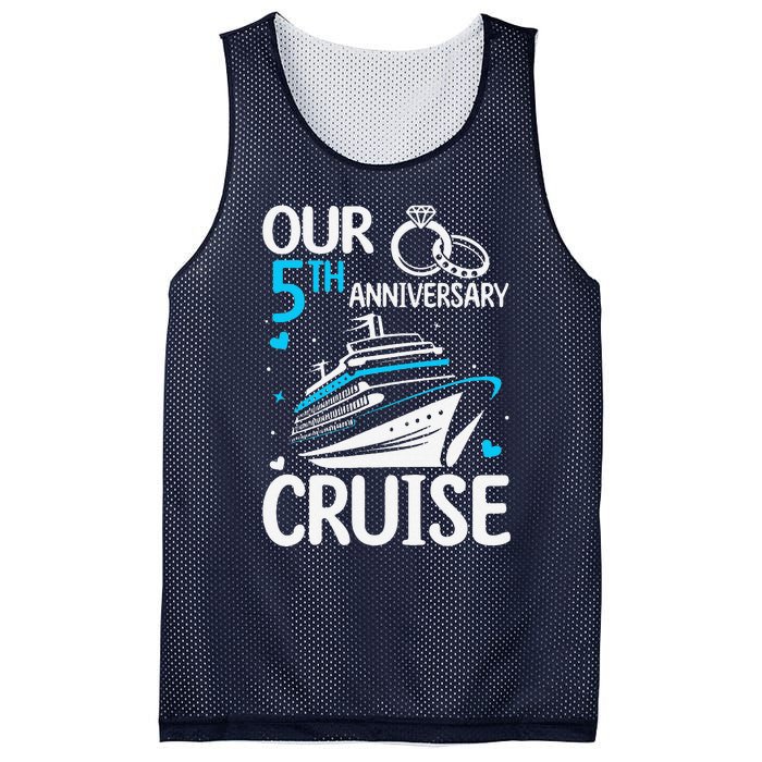 Our 5th Wedding Anniversary Cruise 5 Years Anniversary Mesh Reversible Basketball Jersey Tank