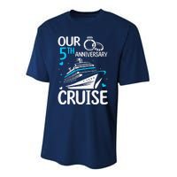 Our 5th Wedding Anniversary Cruise 5 Years Anniversary Performance Sprint T-Shirt